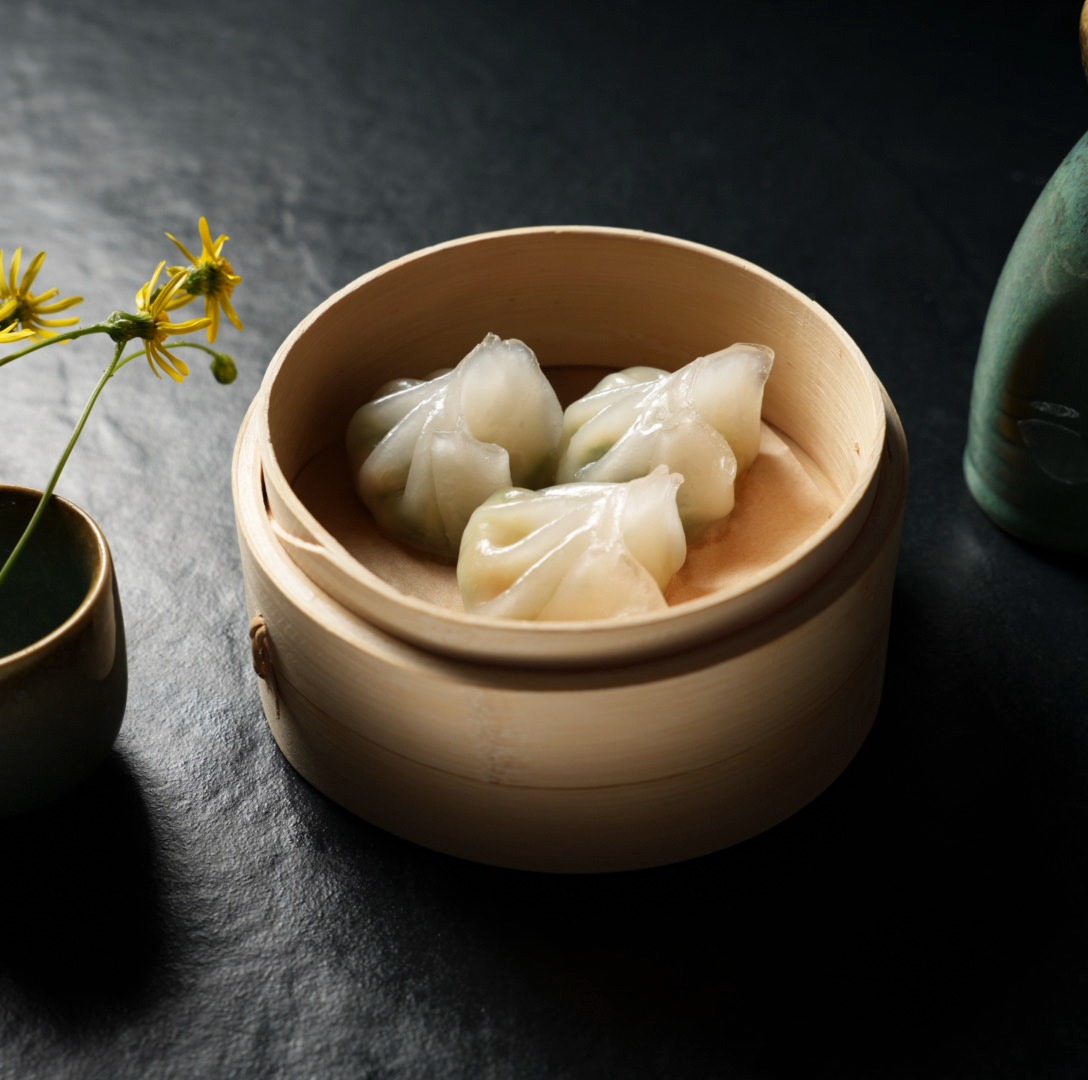 Gedämpfte Garnelen-Dumplings (Har Gow) bei Yakido Mundsburg