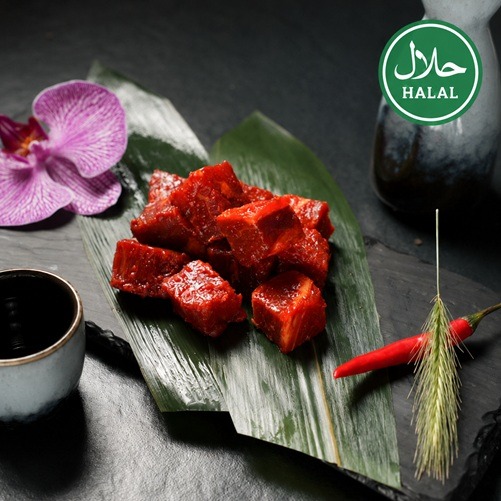 Scharf marinierte Fleischwürfel für den Korean BBQ Grill bei Yakido Mundsburg